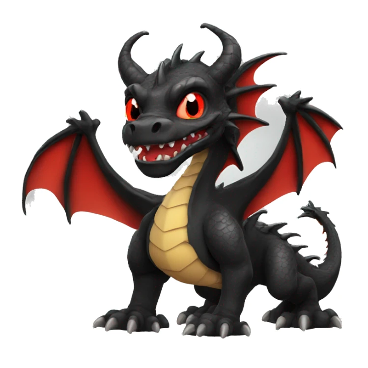 red eyed black dragon giant  sticker