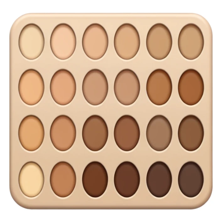 nude palette emoji, subtle and modern sticker