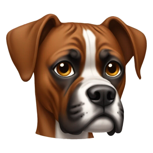 Brown boxer dog  sticker