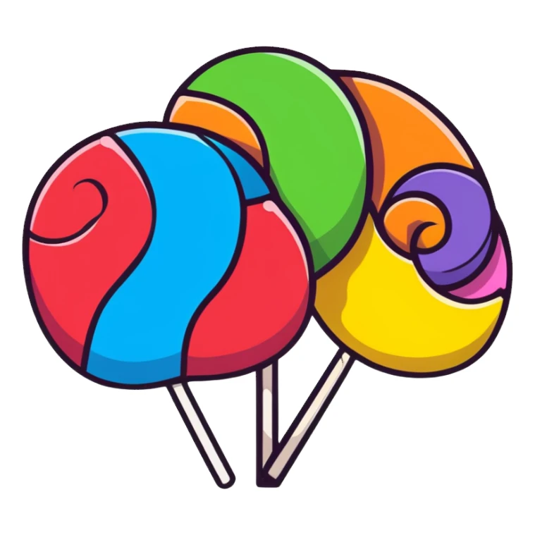 colorful candy sticker
