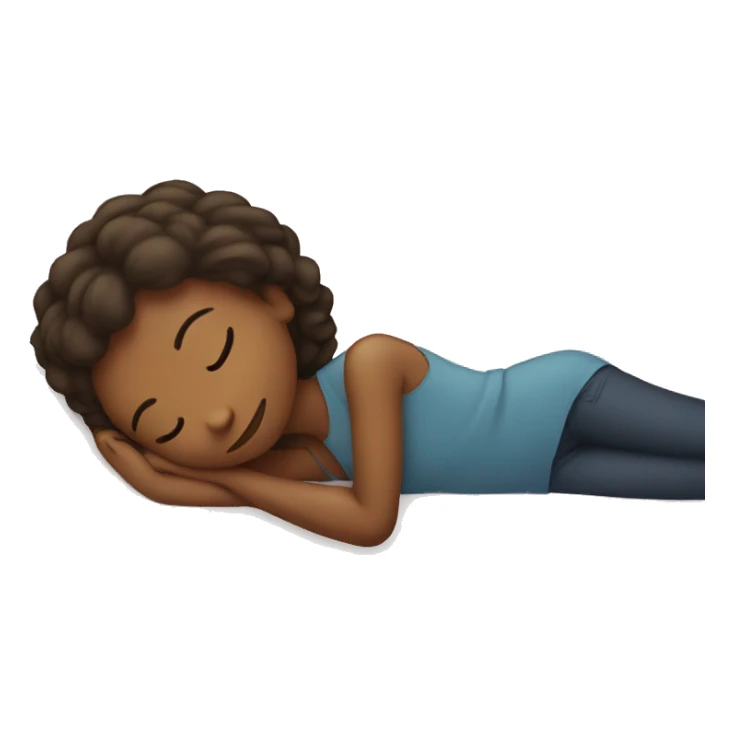 Girl laying down in bed sleeping  sticker