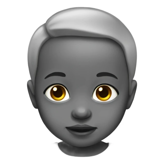 Baby with grey skin sticker