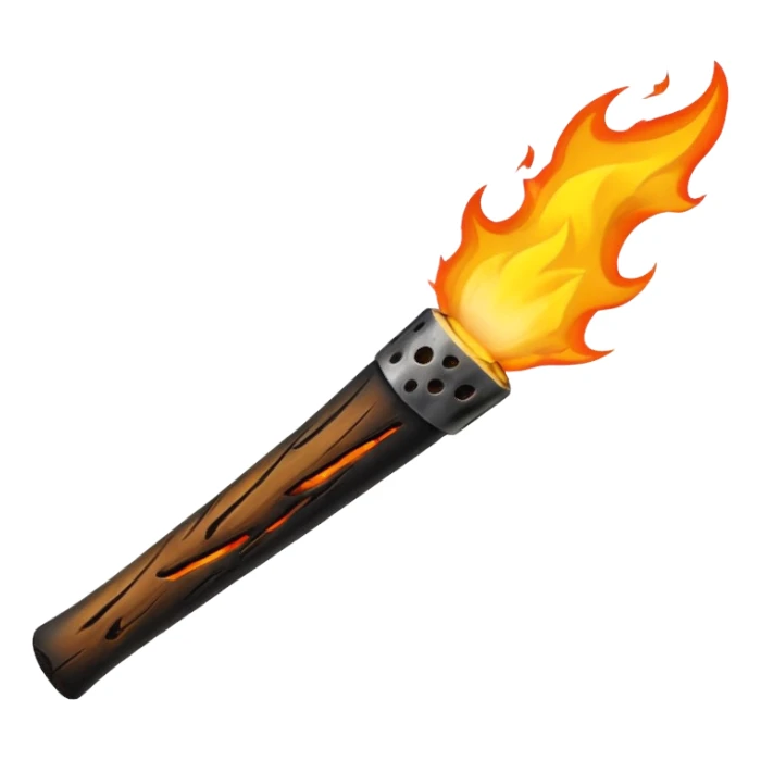wood fire stick  sticker