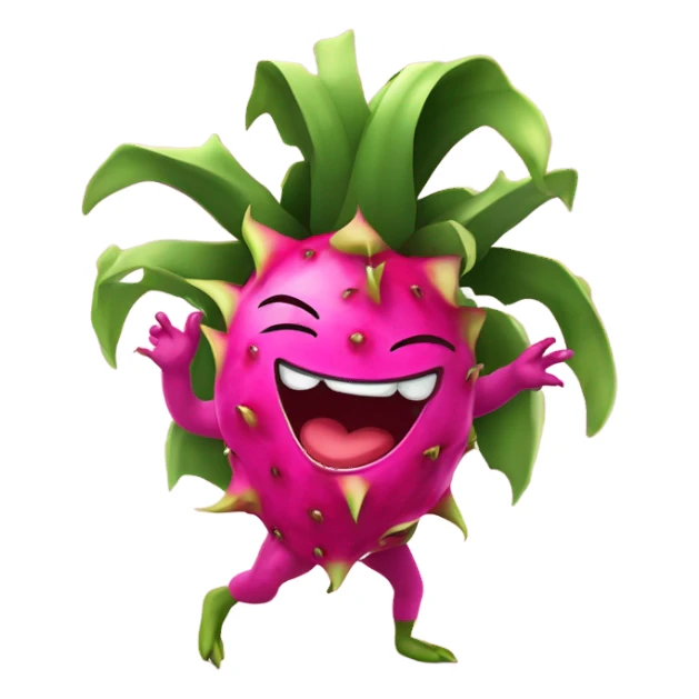 Dancing dragon fruit sticker