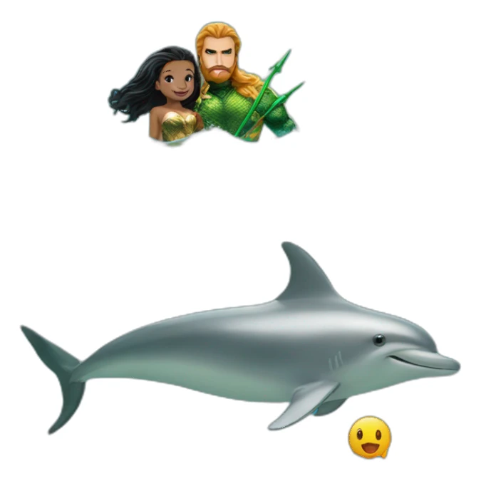 dolphon and aquaman sticker