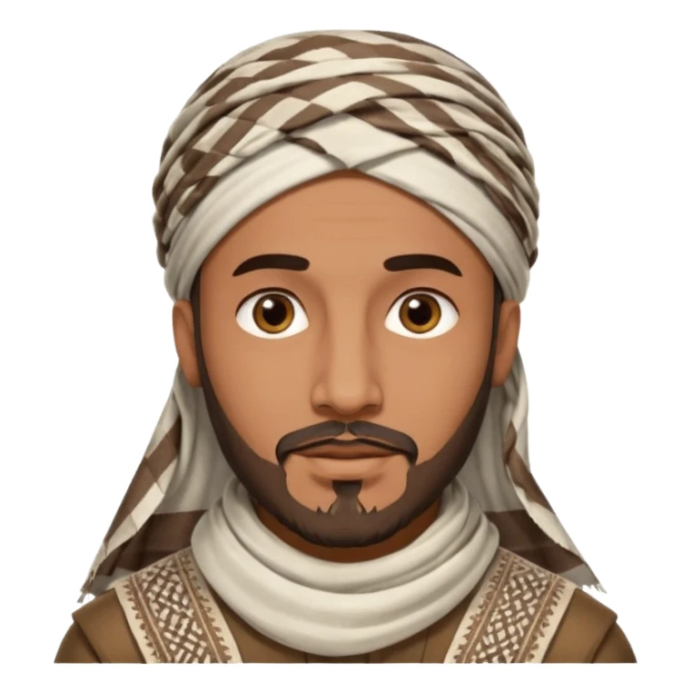 Homme arabe brun avec bouc sticker