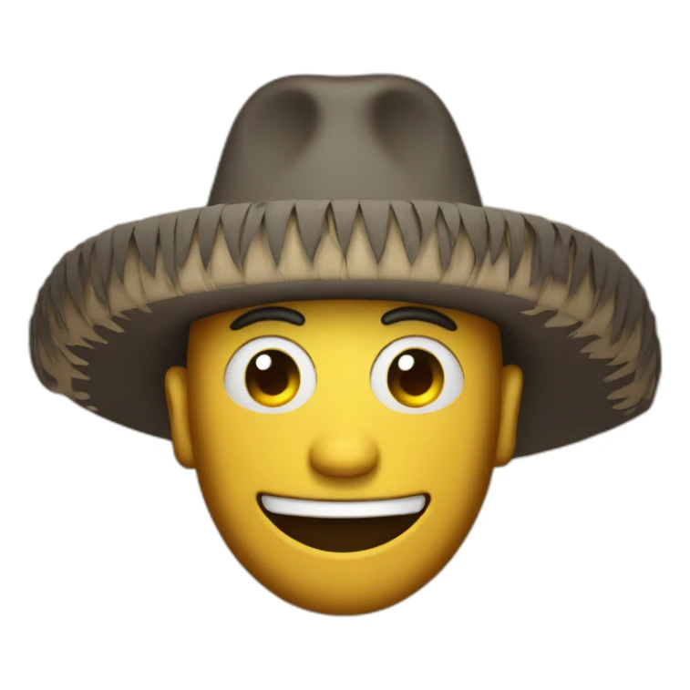 sombrero man with a nasty smile sticker