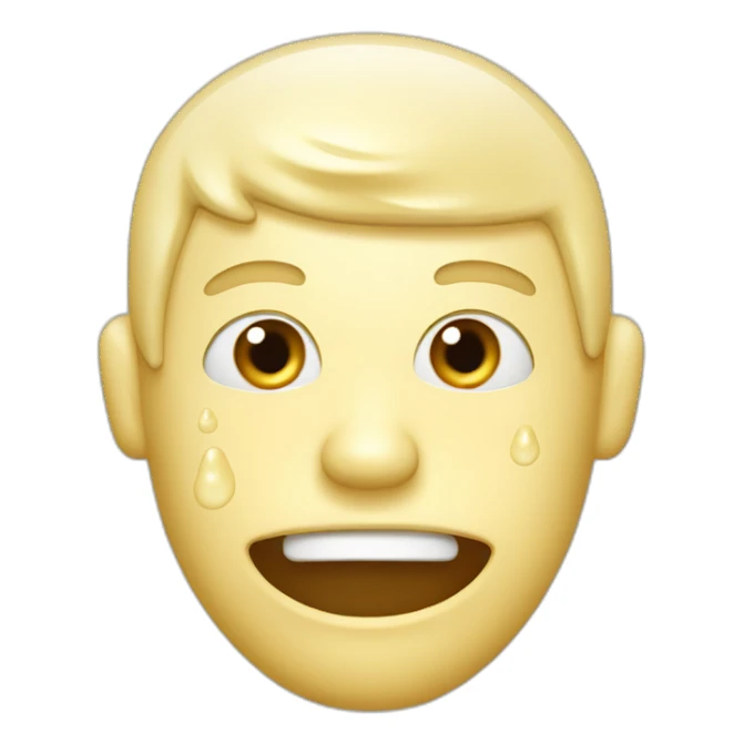 Man mayonnaise dripped on face sticker