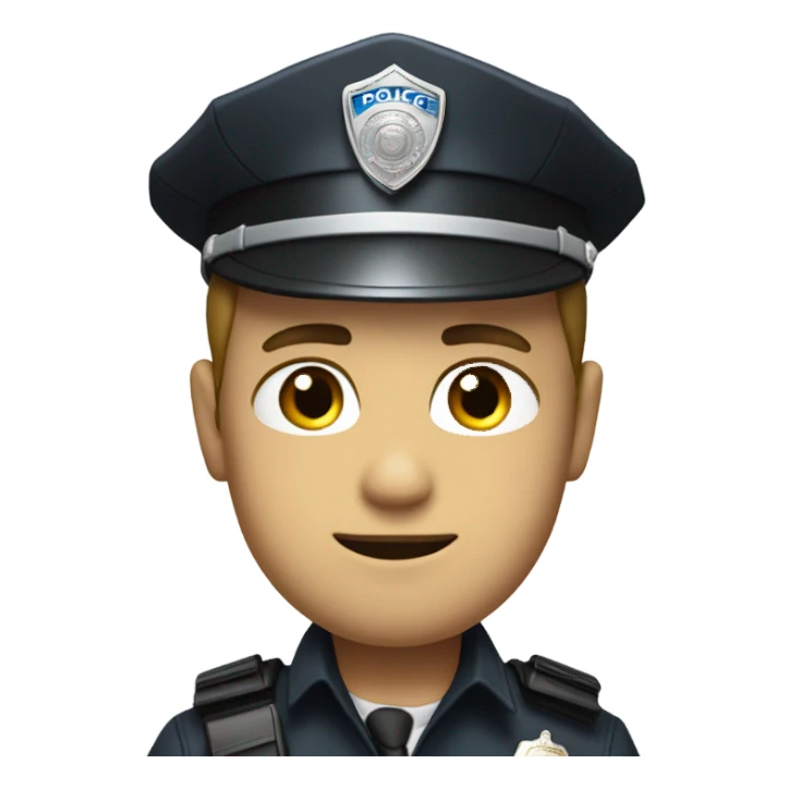 police officer white  sticker