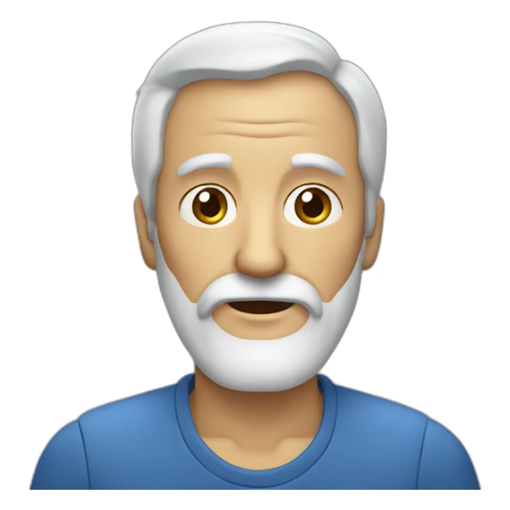 old man with beard sticker