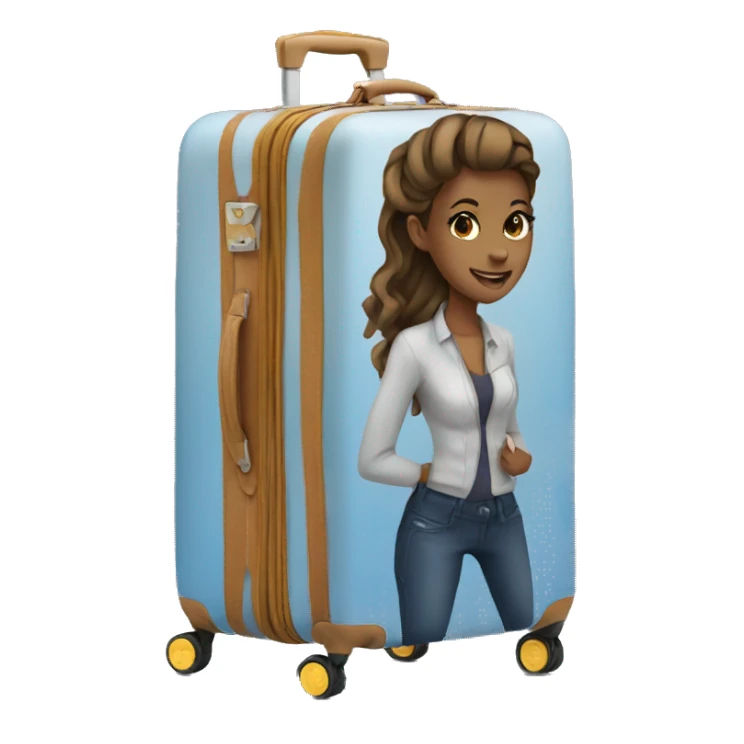 Girl luggage sticker