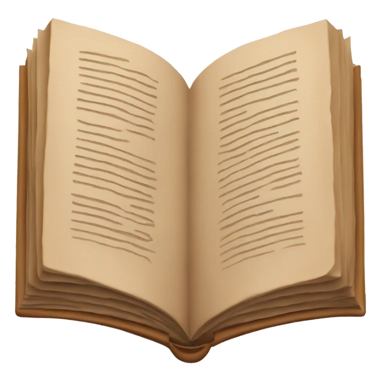 Open brown book over hands sticker