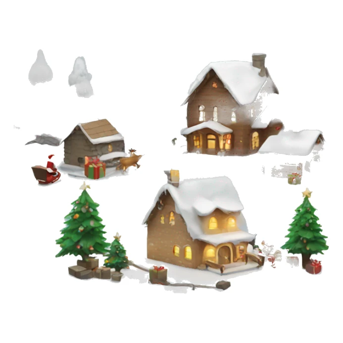 Christmas scenery sticker