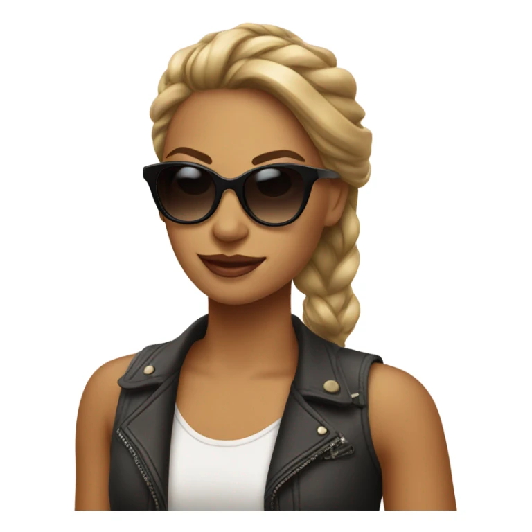 stylish girlwith sunglasses and car sticker