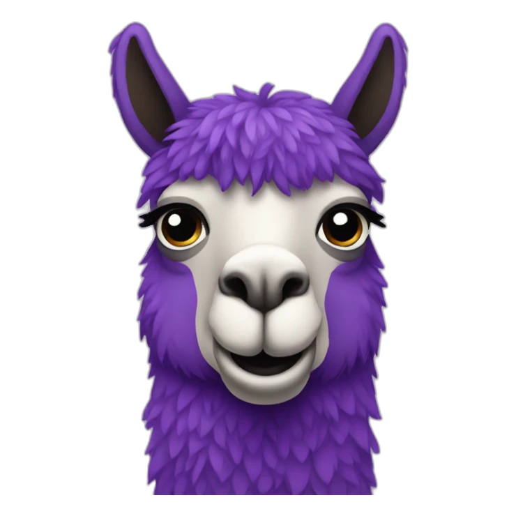 Purple llama sticker
