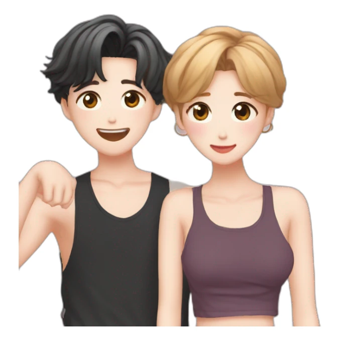 Jimin bts with girlfriend sticker