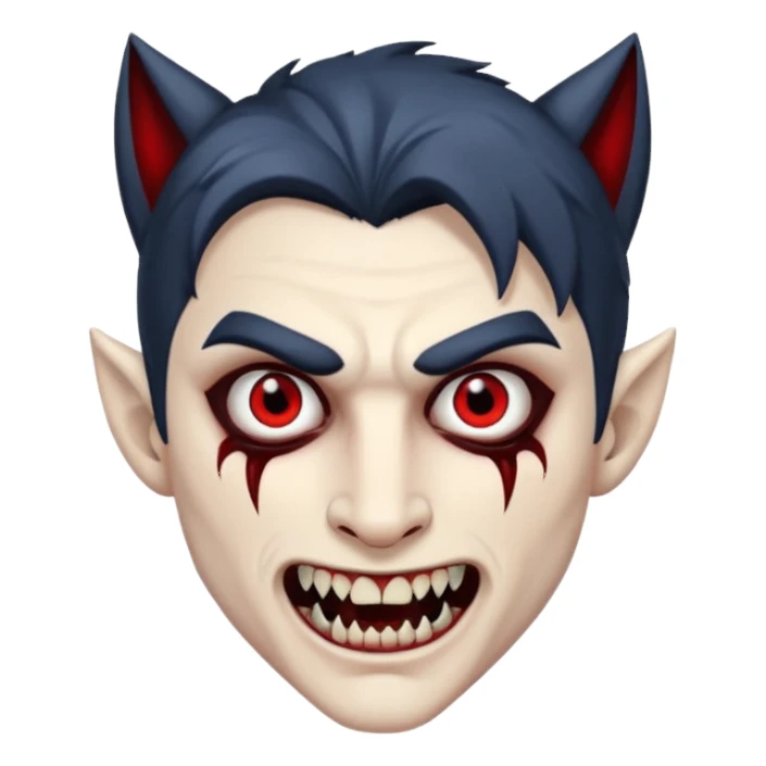 A man with vampire and wolf sticker