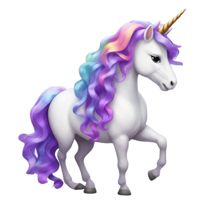 Unicorn and purple ribbon sticker