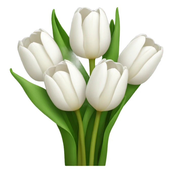 white tulip bouquet  sticker