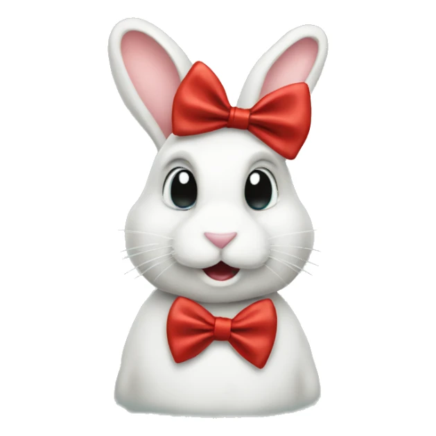 Bunny with red bow tie sticker