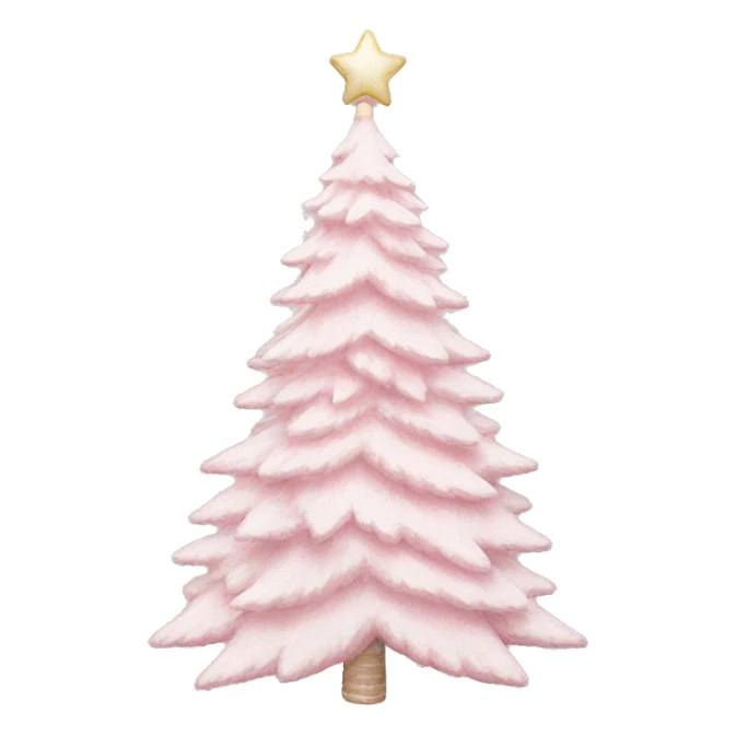 Loveshackfancy pink and white Christmas tree sticker