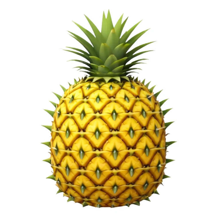 A pineapple flipped 180 degrees clockwise around the x axis  sticker