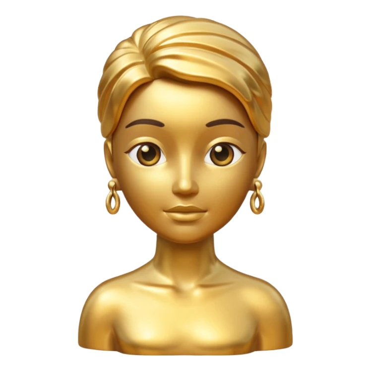 Gold statue sticker