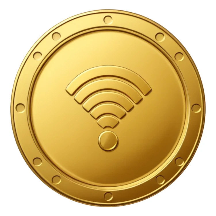 wifi money coin sticker