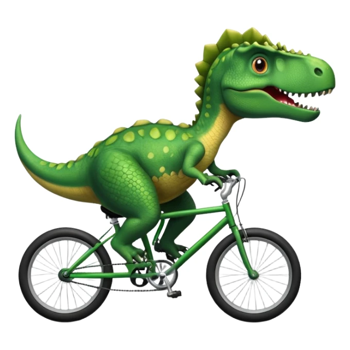 Dinosaur on bike  sticker