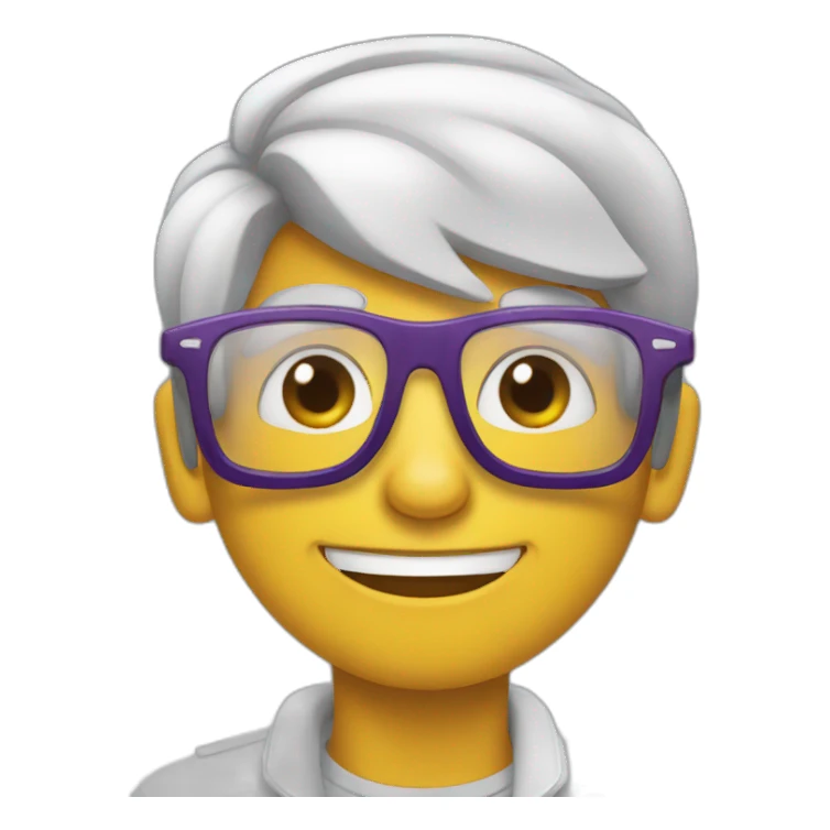 crocilde with glasses sticker