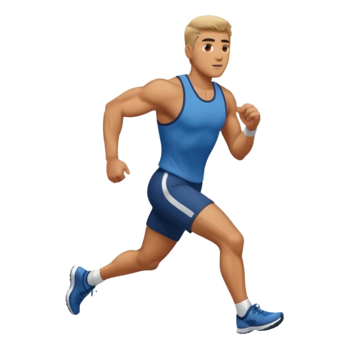 Man running modern sticker