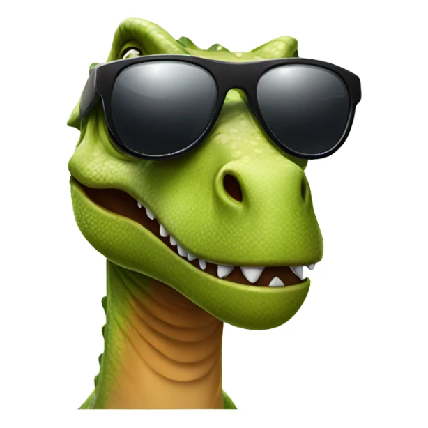 Dinosaur wearing sunglasses sticker