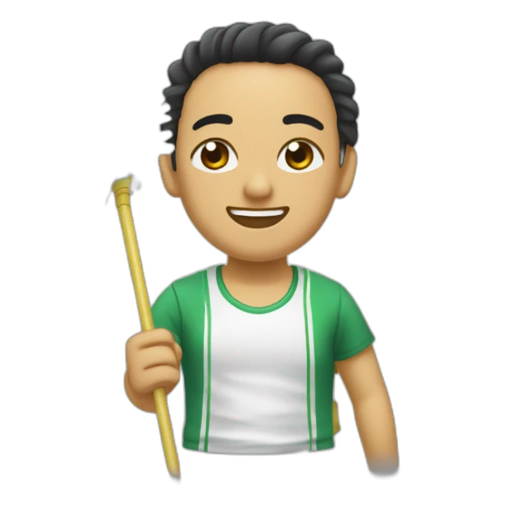 Japonais avec balais swiffer sticker