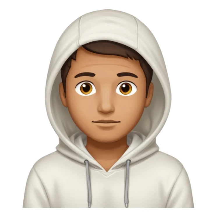 Guy wearing white hoodie sticker