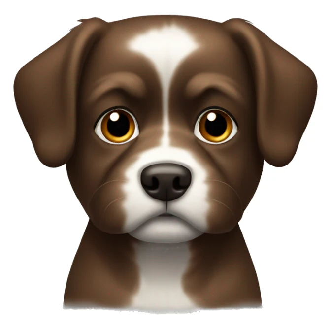 Shitzhu dog darker brown sticker