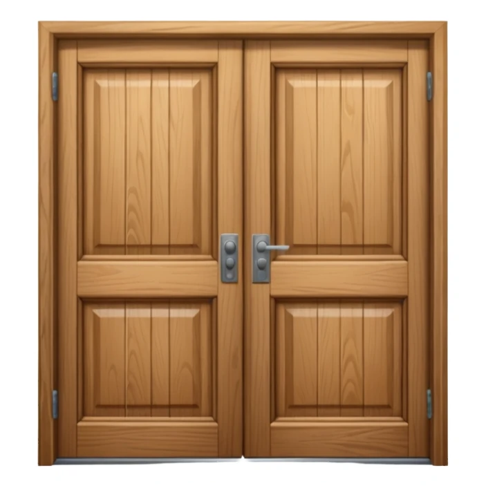 opened wooden door sticker