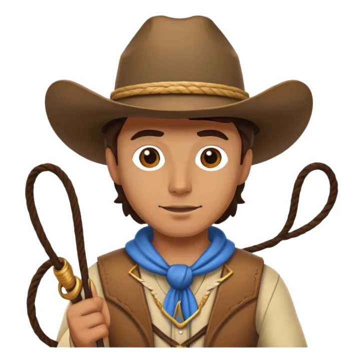 cowboy with lasso sticker