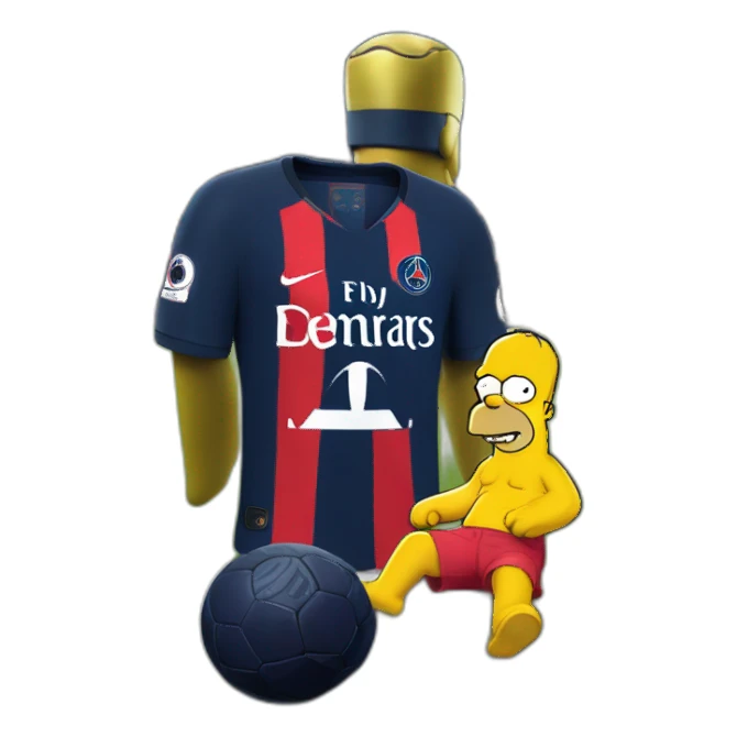 homer simpson et maillot du psg sticker