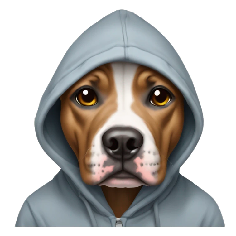 Staffy dog in hoodie  sticker
