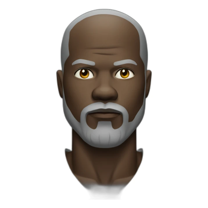 black beard Djimon Hounsou serious sticker