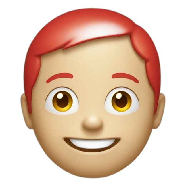 Smiley tout rouge sticker