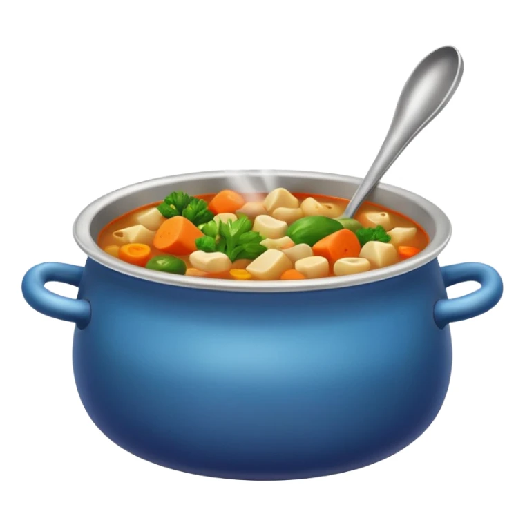 pot with soup sticker