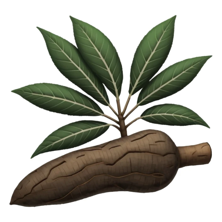 



cassava root black and white sticker