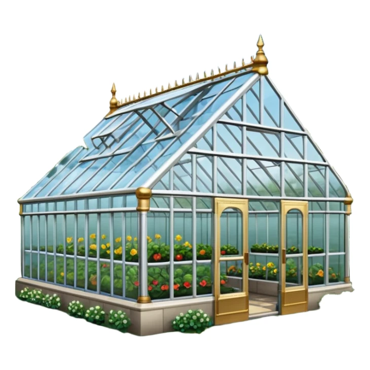 Outdoors luxurious giant greenhouse sticker