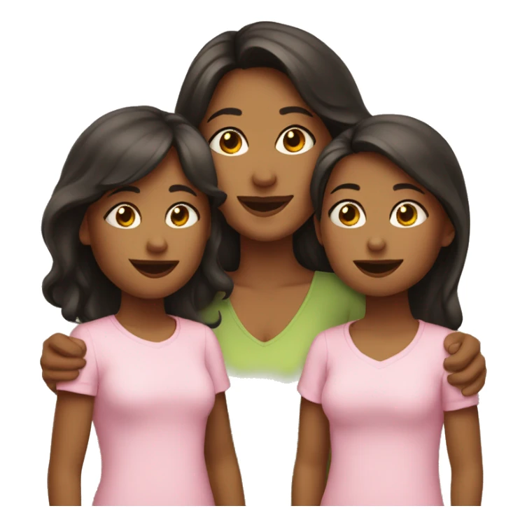 mom and 2 daughters sticker
