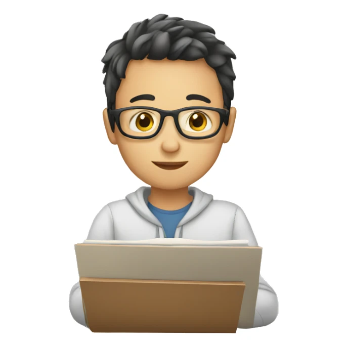 Studying online sticker