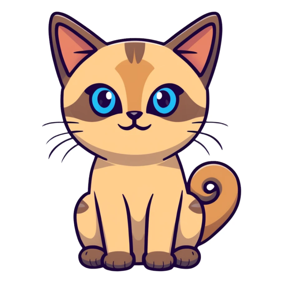 Brown Siamese Cat sticker