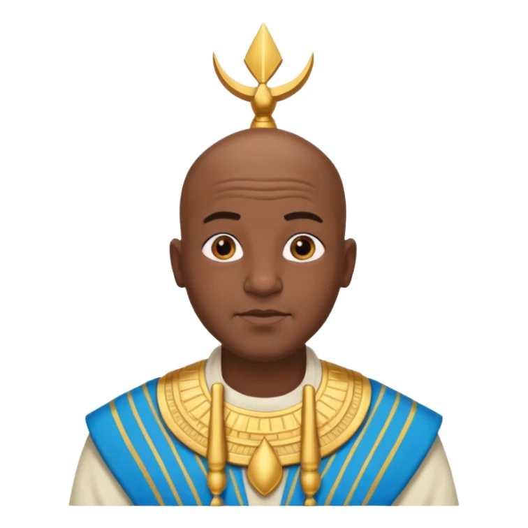 bald black man egypt sticker
