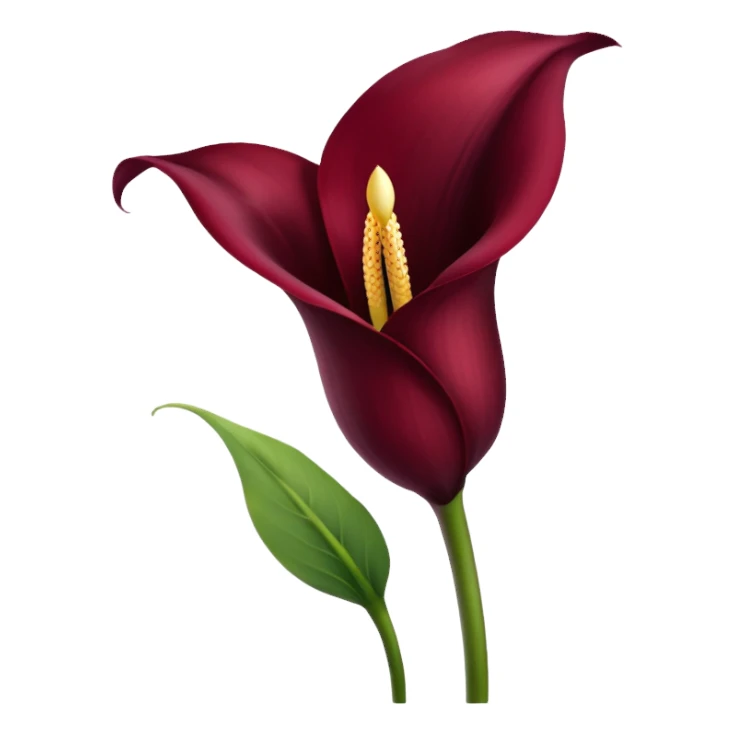 burgendy calla lily sticker