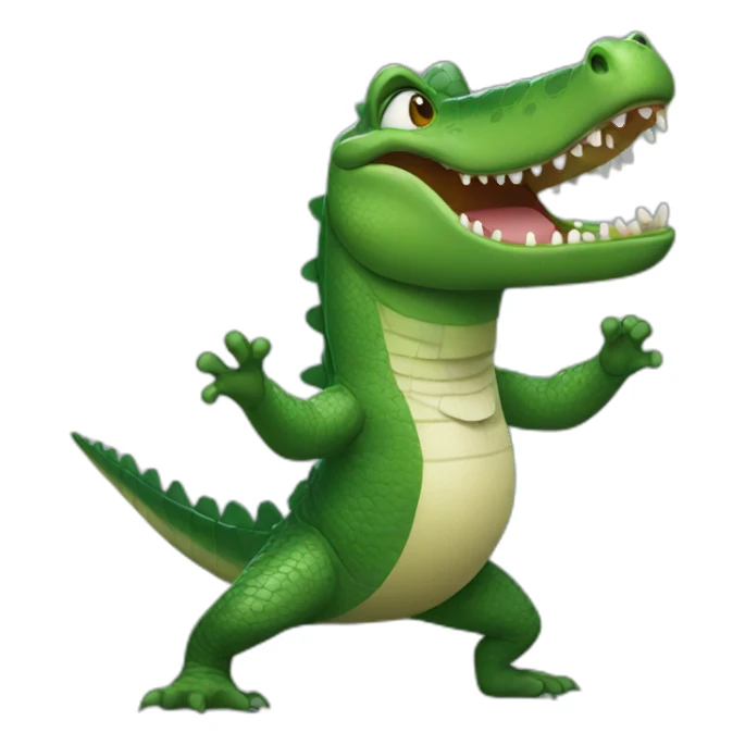 crocodile dancing sticker